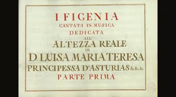 partitura de Ifigenia de Maria Rosa Coccia.