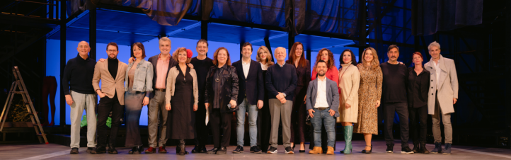 Equipo de "El Bateo" y "La Revoltosa" en el Teatro de la Zarzuela